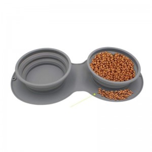 Katlanabilir İkili Mama Ve Su Kabı Katlanabilir İkili Mama Ve Su Kabı