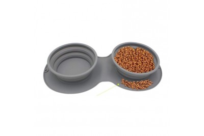 Katlanabilir İkili Mama Ve Su Kabı Katlanabilir İkili Mama Ve Su Kabı