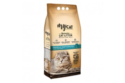 İnce Taneli Topaklanan Bentonit Kedi Kumu Marsilya Sabun Kokulu (10 LT) İnce Taneli Topaklanan Bentonit Kedi Kumu Marsilya Sabun Kokulu (10 LT)