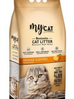 İnce Tane Topaklanan Bentonit Kedi Kumu Portakal Kokulu (10 LT) İnce Tane Topaklanan Bentonit Kedi Kumu Portakal Kokulu (10 LT)