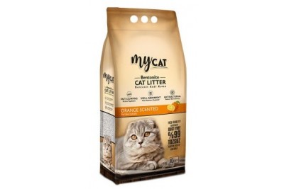 İnce Tane Topaklanan Bentonit Kedi Kumu Portakal Kokulu (10 LT) İnce Tane Topaklanan Bentonit Kedi Kumu Portakal Kokulu (10 LT)