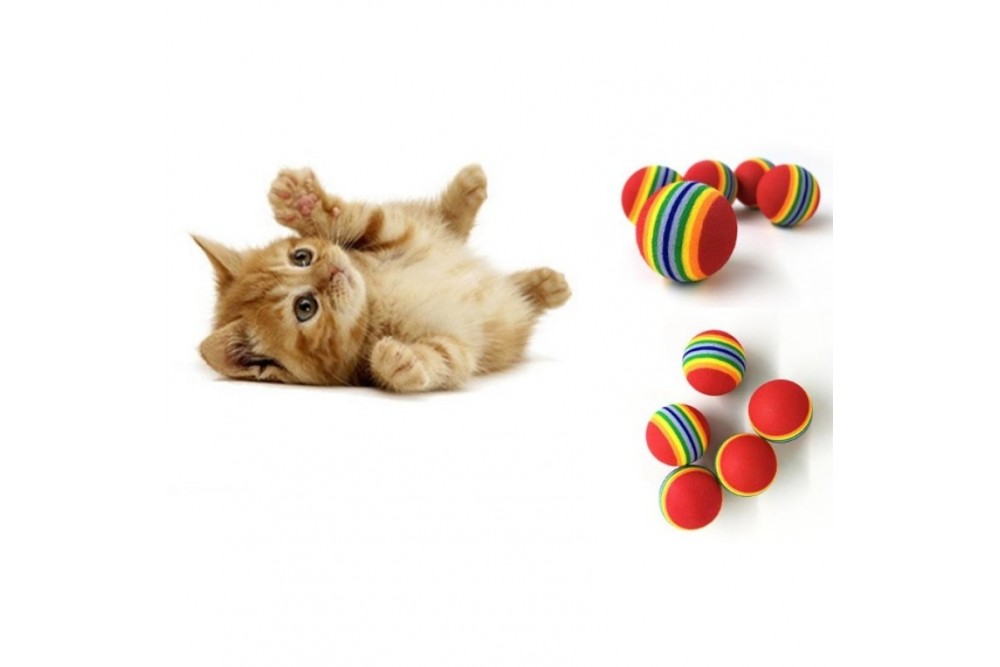 Sünger Kedi Köpek Çiğneme Ve Oyun Topu 4 Adet